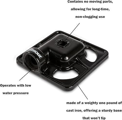 Miniatura 4 de Gilmour Aspersor estacionario de manchas, rociador de hierro fundido de 900 pies cuadrados para áreas pequeñas, rociador cuadrado para jardines y