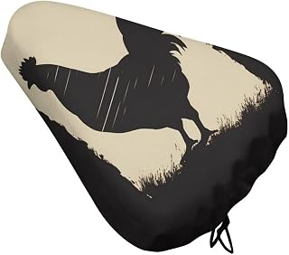 Farmhouse Chicken Waterproof Bike Seat Cover with Drawstring | Easy To Install Bicycle Seat Rain Cover Washable Oxford Bike Saddle Cover Waterproof Dustproof Cycle Seat Cover for Women Men