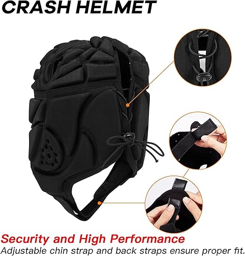 Miniatura 2 de Rugby Headguards, Soft Football Helmet 7v7 Rugby Helmet Soft Padded Headgear Rugby Helmet Headguard Autism Special Needs Head Protection for Adults