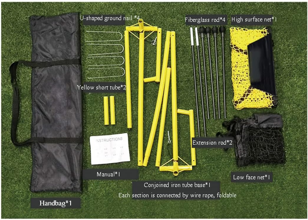 LANGWEI Rebound Net Soccer, 2 in 1 Portable Soccer Trainer Rebounder Net to Improve Soccer Passing and Solo Skills