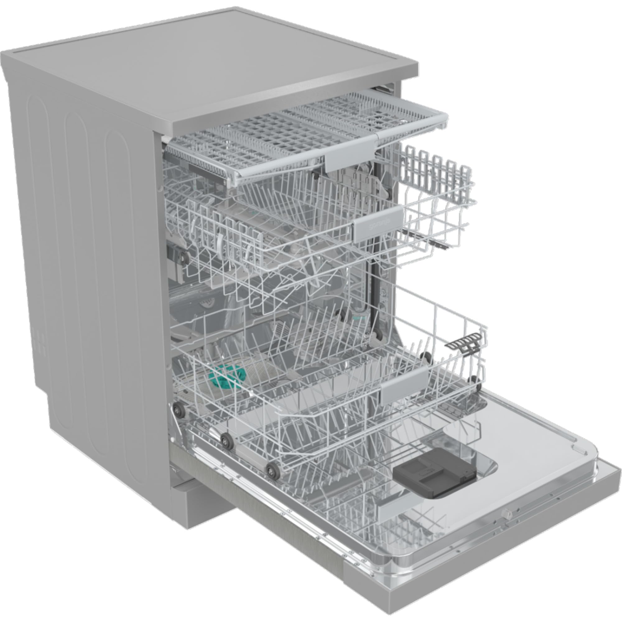 Gorenje GS643C90X zmywarka do naczyń/wolnostojąca/60 szerokości/16 nakryć wymiarowych/6 programów/TotalDry/FlexUse/Ecoprogram/Program automatyczny/program intensywny/szkło kryształowe/EEK: C/wymiary