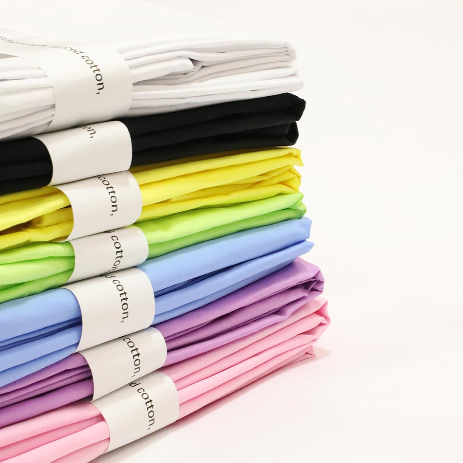 Black Cotton Fabric 3 Yards, 100% Natural Cotton Poplin Fabric by The Yard, 59 Inches Wide Lining Fabric for Sewing Apparel Cloth Soft Embroidery Quilting, Sewing Material