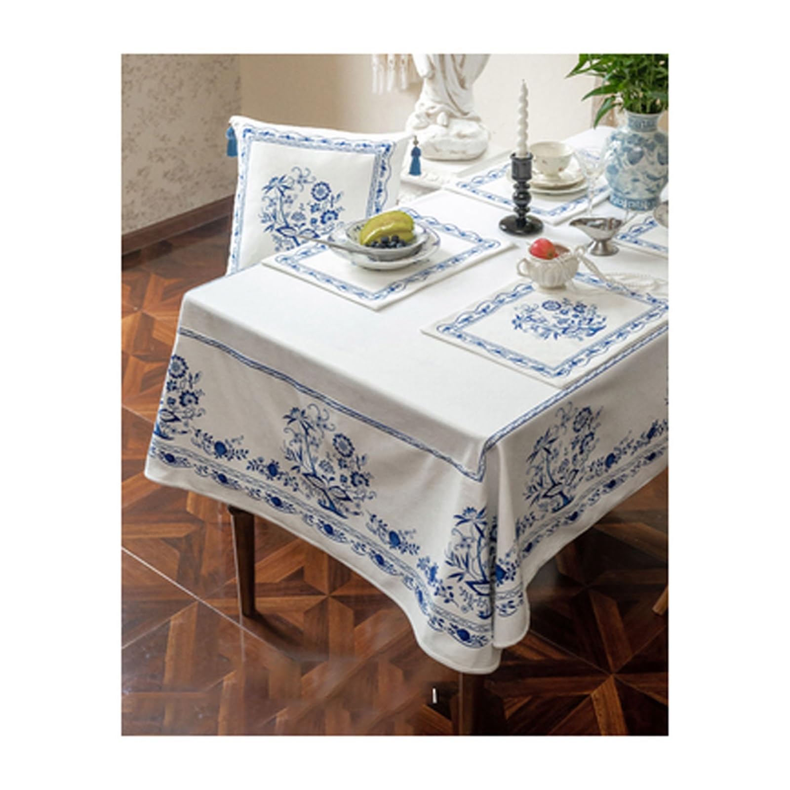 Mantel Manteles Vintage Ambiente Mesa De Comedor Manteles Manteles De Té Cymbidium Funda Toalla Mantel para Mesa De Picnic(140x220cm)