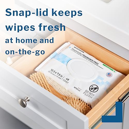 Miniatura 3 de McKesson Toallitas para adultos, sin perfume (paquete de 6, 576 toallas faciales), paños desechables para el cuerpo, fórmula sin fragancia, sin