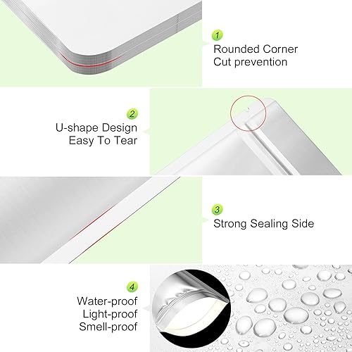 Miniatura 4 de 10 bolsas de Mylar de 5 galones para almacenamiento de alimentos con absorbentes de oxígeno de 2500 cc, bolsa de almacenamiento de alimentos a largo