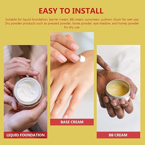 Miniatura 8 de 8pcs Forma de Corazón Maquillaje Suelto Puffs Correa Suave Velour Face Puffs Cosmético Fundación Ajuste Aplicación