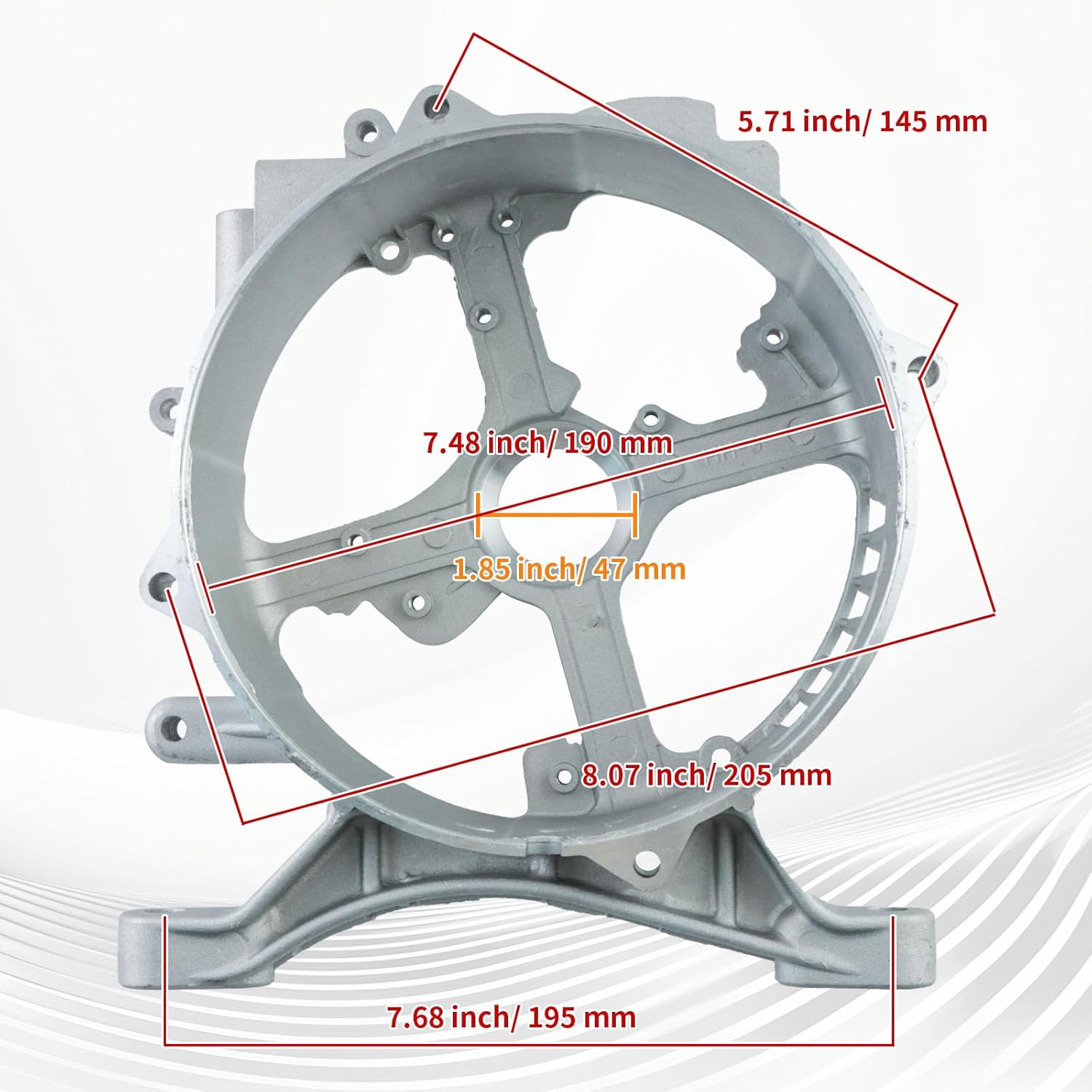 WOTIAN 420cc Generator End Housing Motor Rear Bracket Compatible with Champion Firman Honda Duromax 5000W 6000W 7500W 8750W 9000W Generator Parts Fits for Predator 389cc Engines