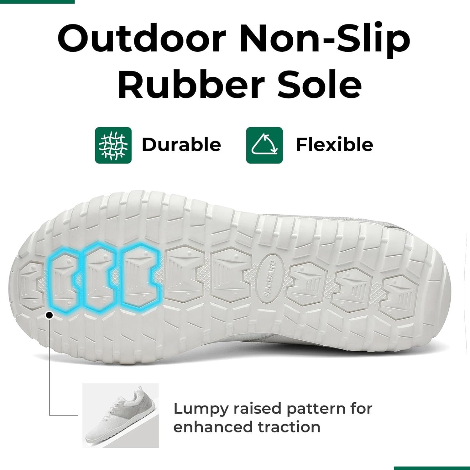 SAGUARO Men's Women's Barefoot Wide Toe Box Shoes | Minimalist Barefoot Shoes with Zero Drop Sole | Comfortable Walking Shoe