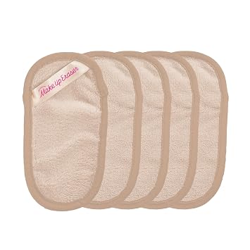 The Original MakeUp Eraser Mini PRO 5-pack, Erase All Makeup With Just Water, Including Waterproof Mascara, Eyeliner, Foundation, Lipstick, Sunscreen and More! Sweet Cream, 5ct