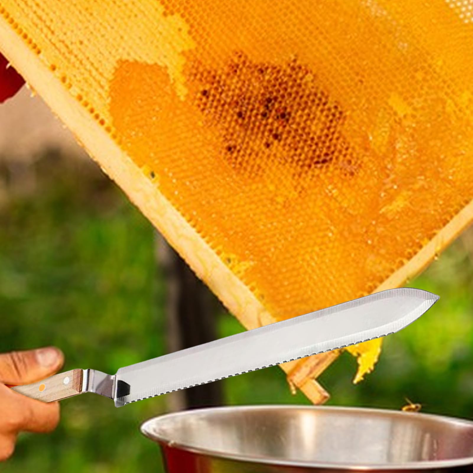 Couteau À Désoperculer - Couteau À Désoperculer Le Miel | Couteau À Opercule Dentelé En Acier Inoxydable, Couteau À Nid D'abeille, Outil Pour La Récolte Et L'extraction Du Miel