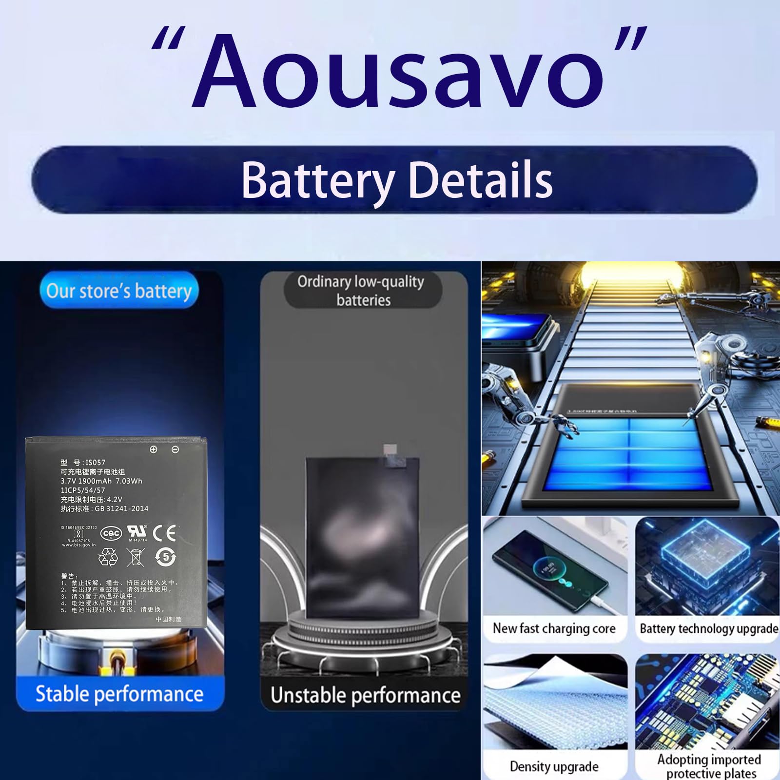 IS057 IS057 Batterie de Rechange Compatible avec [Pax] D190,D200, D200T, myPOS D190,D200, D200T IS057