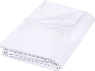 Utopia Bedding Flat Sheet - 1 Pack (Twin, White) - Soft Brushed Microfiber Fabric - Shrinkage & Fade Resistant Top Sheet - Easy Care Bed Sheet