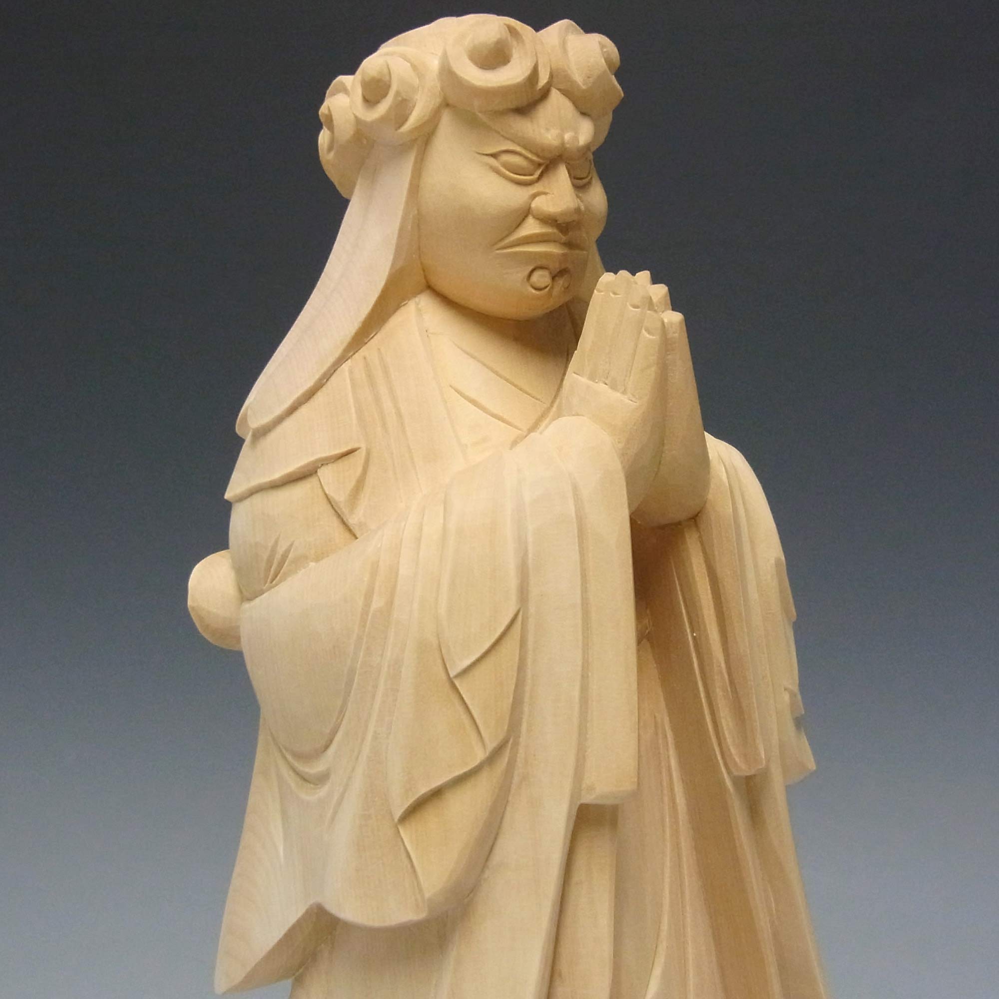 Amazon | 柘植 鬼子母神 27cm 木彫り 仏像 | Ryusho | 仏像