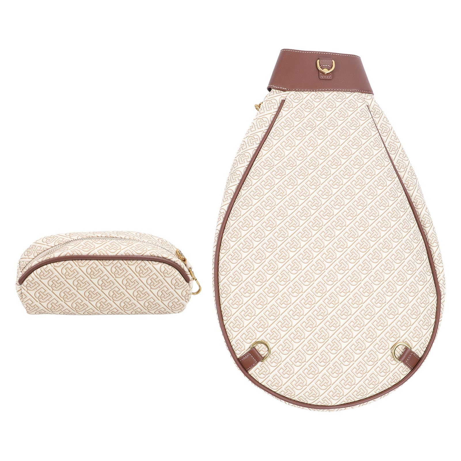 Asixxsix Borsa per Racchette da Tennis, Spaziosa Resistente all'acqua con Tracolla di Sicurezza per Racchetta, Borsa a Tracolla, da Badminton con Piccola Tasca Appesa e Spallacci Regolabili per