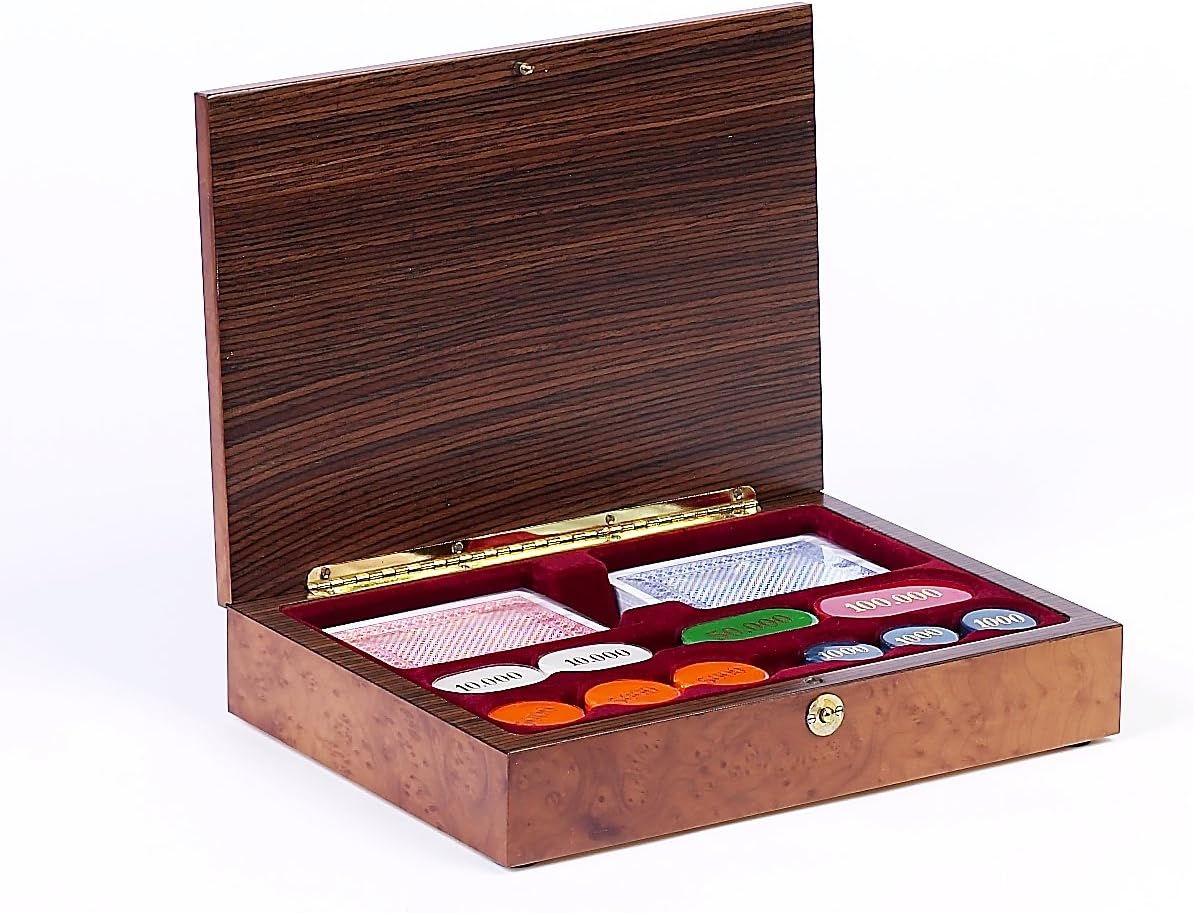 Bello Games Collezioni - Carmela Poker Chips and Card Set from Italy