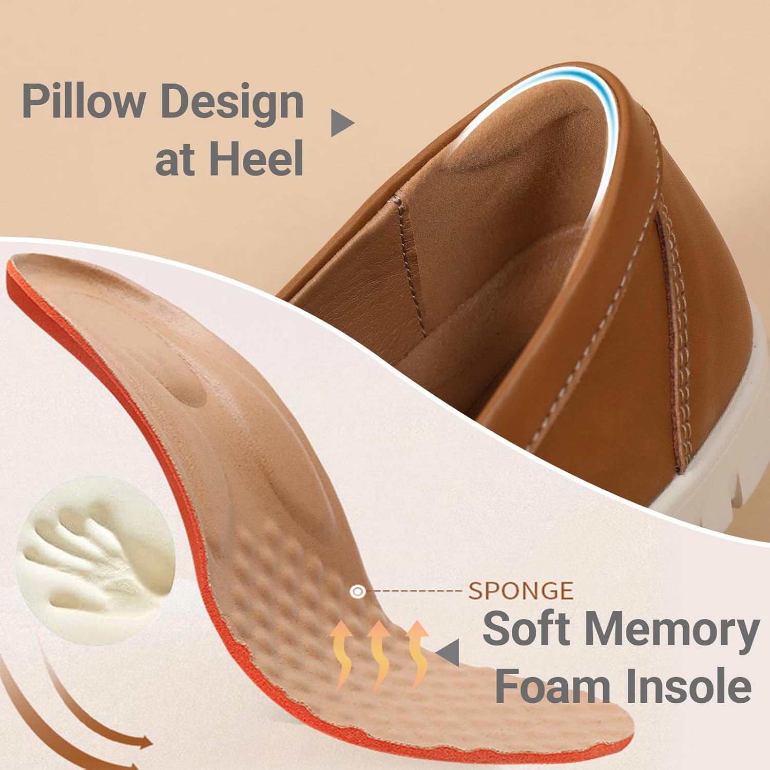 QAE Loafers for Women Penny Loafers Slip On Sneakers Womens Shoes Dressy Casual Comfortable Ladies Spring Shoes - Image 5