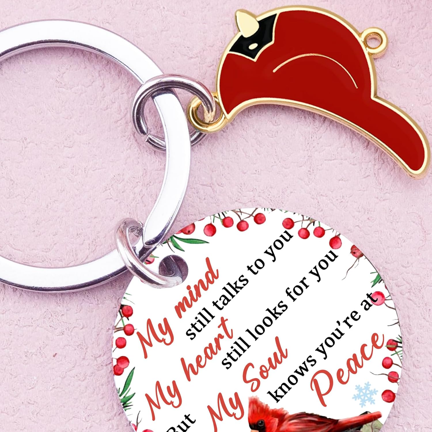 Cardinal Gifts For Women Condolences Sympathy Gift For Loss Of Loved One Grief Gifts For Women Remembrance Bereavement Gift Idea Funeral Memorial Keychain For A Mother Father Family - Image 5