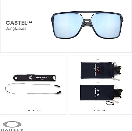 Miniatura 2 de Oakley Castel OO9147 - Lentes de sol rectangulares para hombre  correa de accesorios y kit de iWear de diseñador