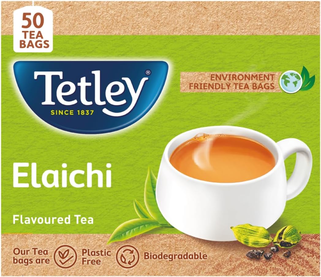 Tetley Elaichi Black Tea, 50 Tea Bags