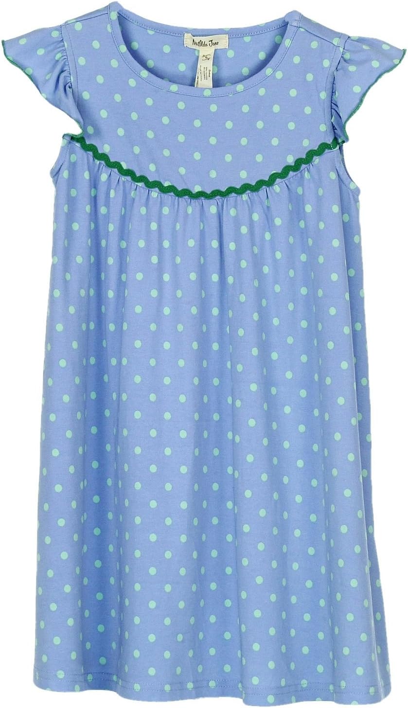 Matilda Jane Happy and Free Blueberry Pearl Polka Dot Dress Size 10 Def
