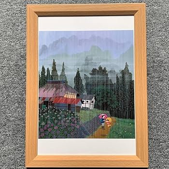 絵画 原田泰治額付き サインつき 絵画 原田泰治額付き サインつき