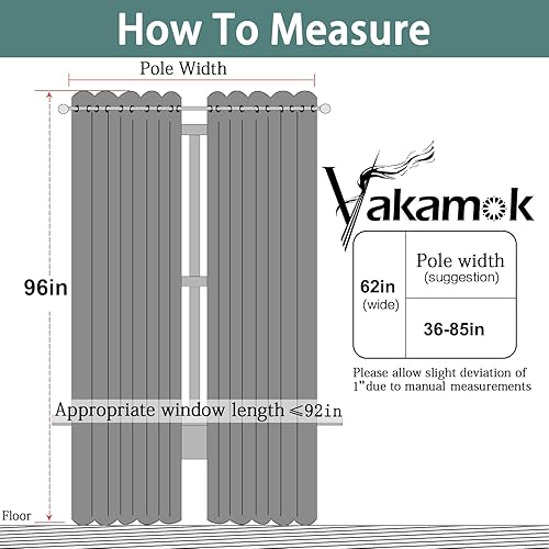 Miniatura 7 de Yakamok Cortinas opacas para oscurecer la habitación, paneles de ventana con aislamiento térmico y ojales sólidos en la parte superior para