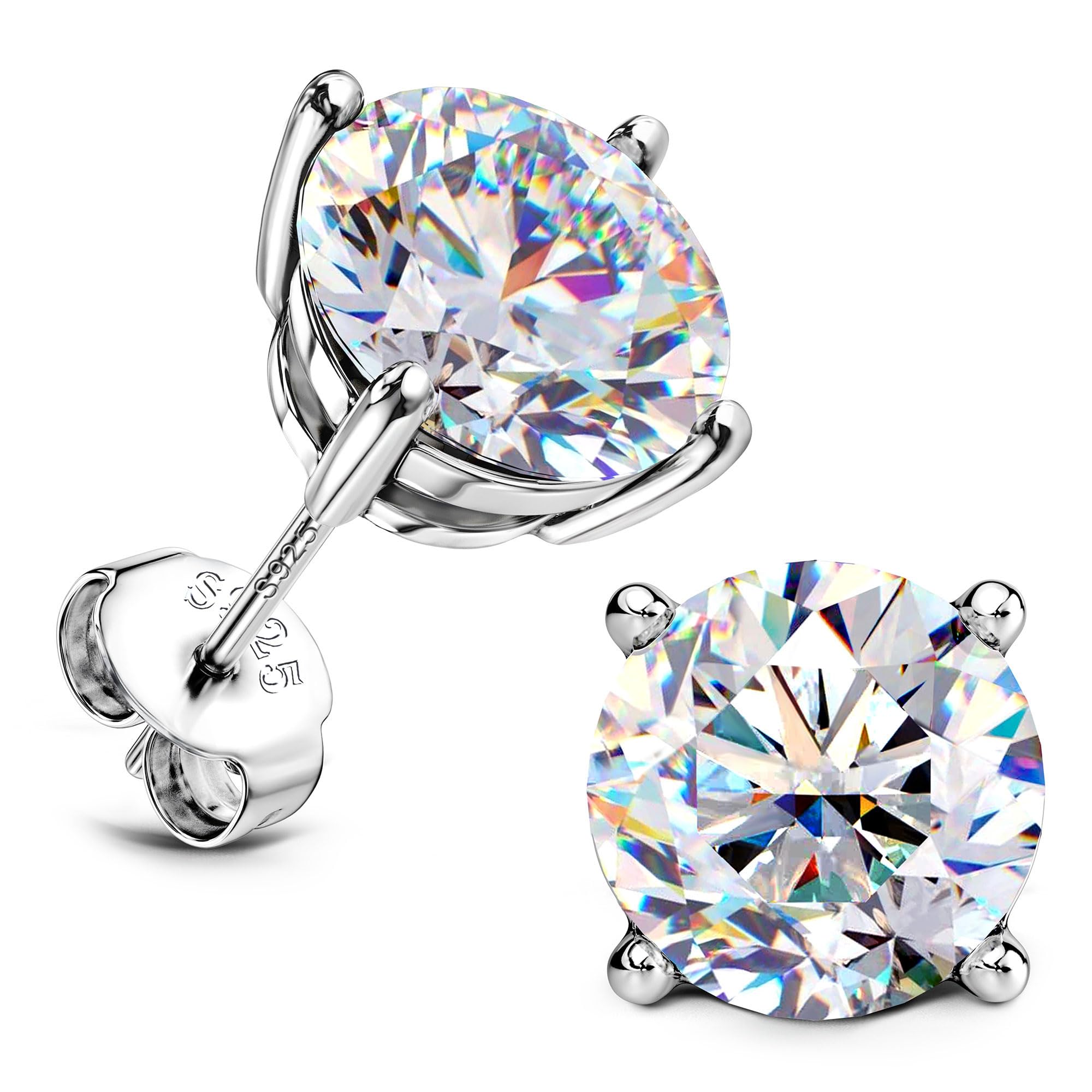 SLLAISS Orecchini Uomo Moissanite Argento 925