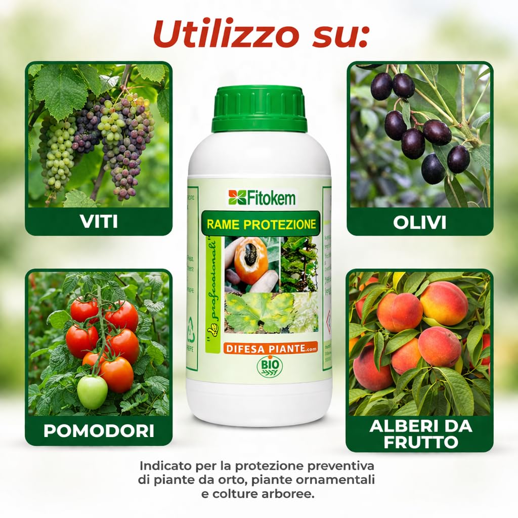 Olio di Neem 1lt + Sapone molle di potassio 1lt + Rame protezione 250ml - SUPER KIT