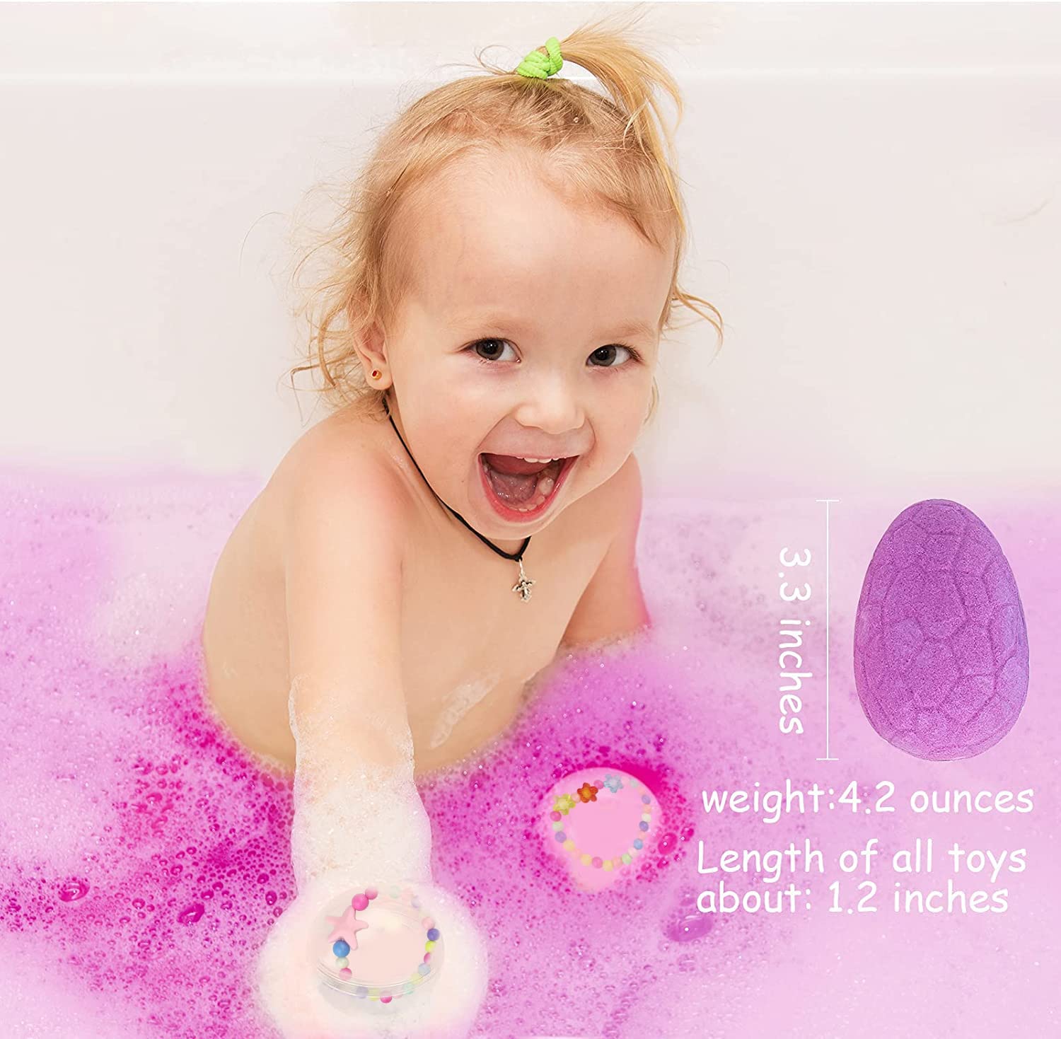 Bombe da Bagno per Bambini con Sorpresa All'interno, 6PCS Dino Egg Bombe da Bagno Frizzanti Naturali Fatte Mano Giocattoli di Dinosauro Unicorno per Ragazze Ragazzi Set Regalo di Pasqua di Compleanno