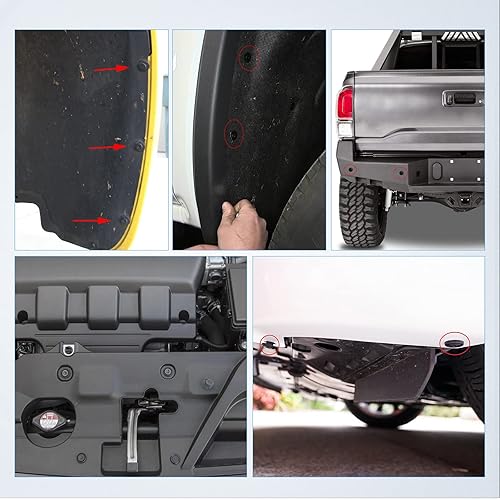 Miniatura 7 de Yesker Juego de 100 clips para parachoques de automóvil, retenedores de empuje, de plástico, de nailon, para guardabarros, remaches, con 1 removedor