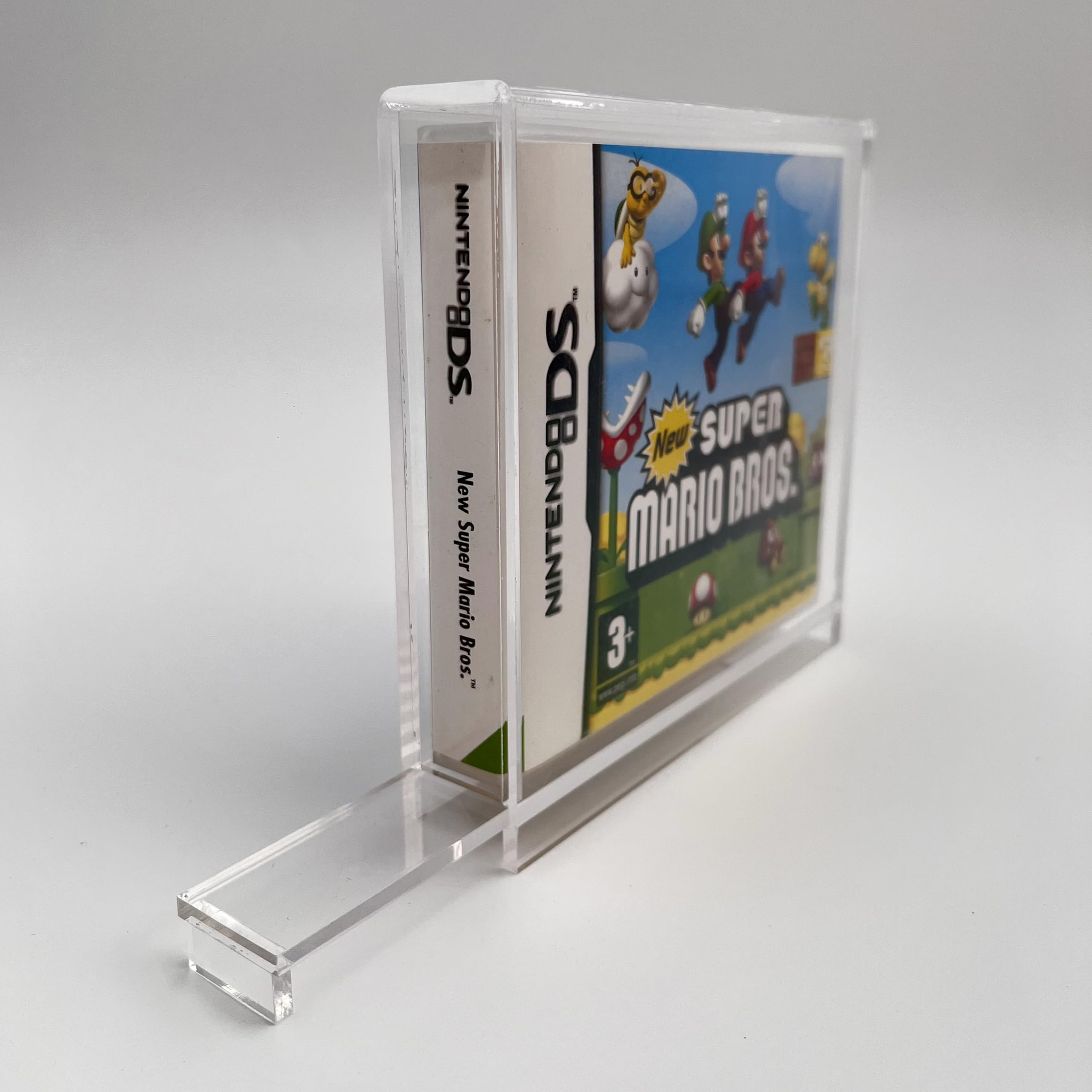 Scatola acrilica adatta per giochi Nintendo DS in confezione originale, protezione ottimale e pratica conservazione per collezionisti, presentazione elegante della vostra collezione,