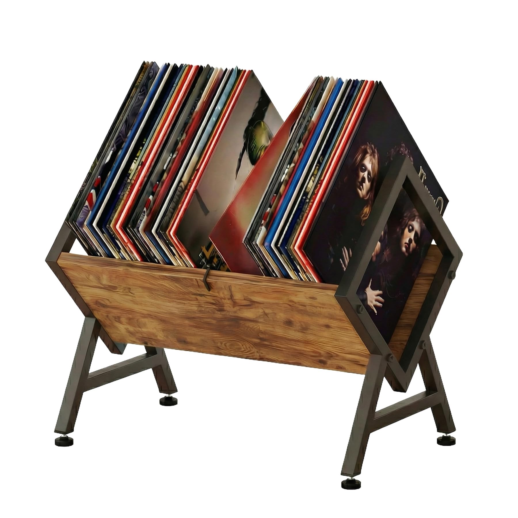 VonDream Vinyl Record Storage Holder, Space Saving Record Holder for 12 Inch Albums, Album Vinyl Record Holder Organizes & Protects Your Collection