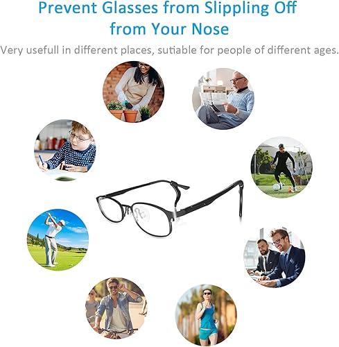Miniatura 3 de 12 pares de agarraderas para las orejas Mcyye para gafas, retenedor antideslizante para gafas, gancho de silicona de alta calidad, evita que los