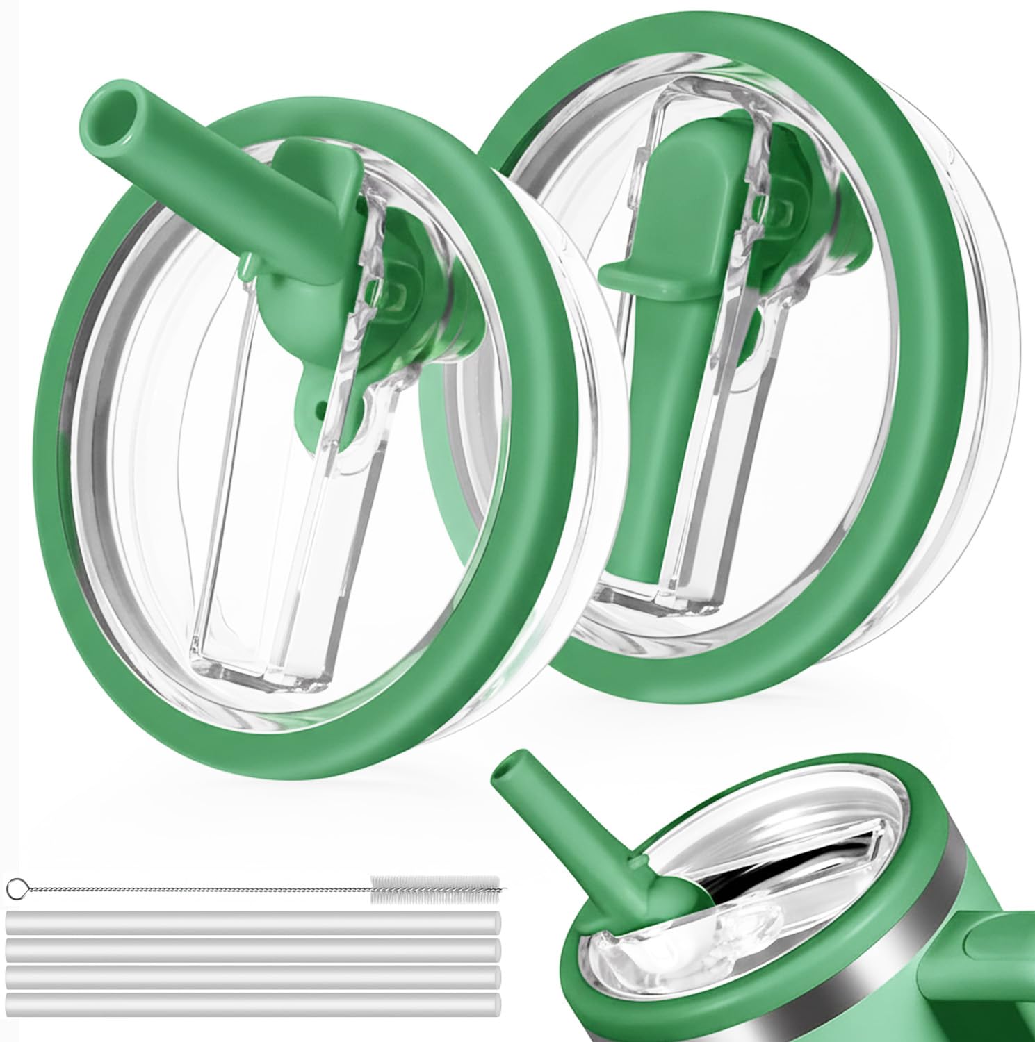 Klapp-Trinkhalm-Deckel für Stanley H2.0 Quencher, Ersatzdeckel für Stanley H2.0 Quencher, Ersatzdeckel für Stanley Becherzubehör, ProTour, auslaufsicher, für Reisen, Fitnessstudio, den