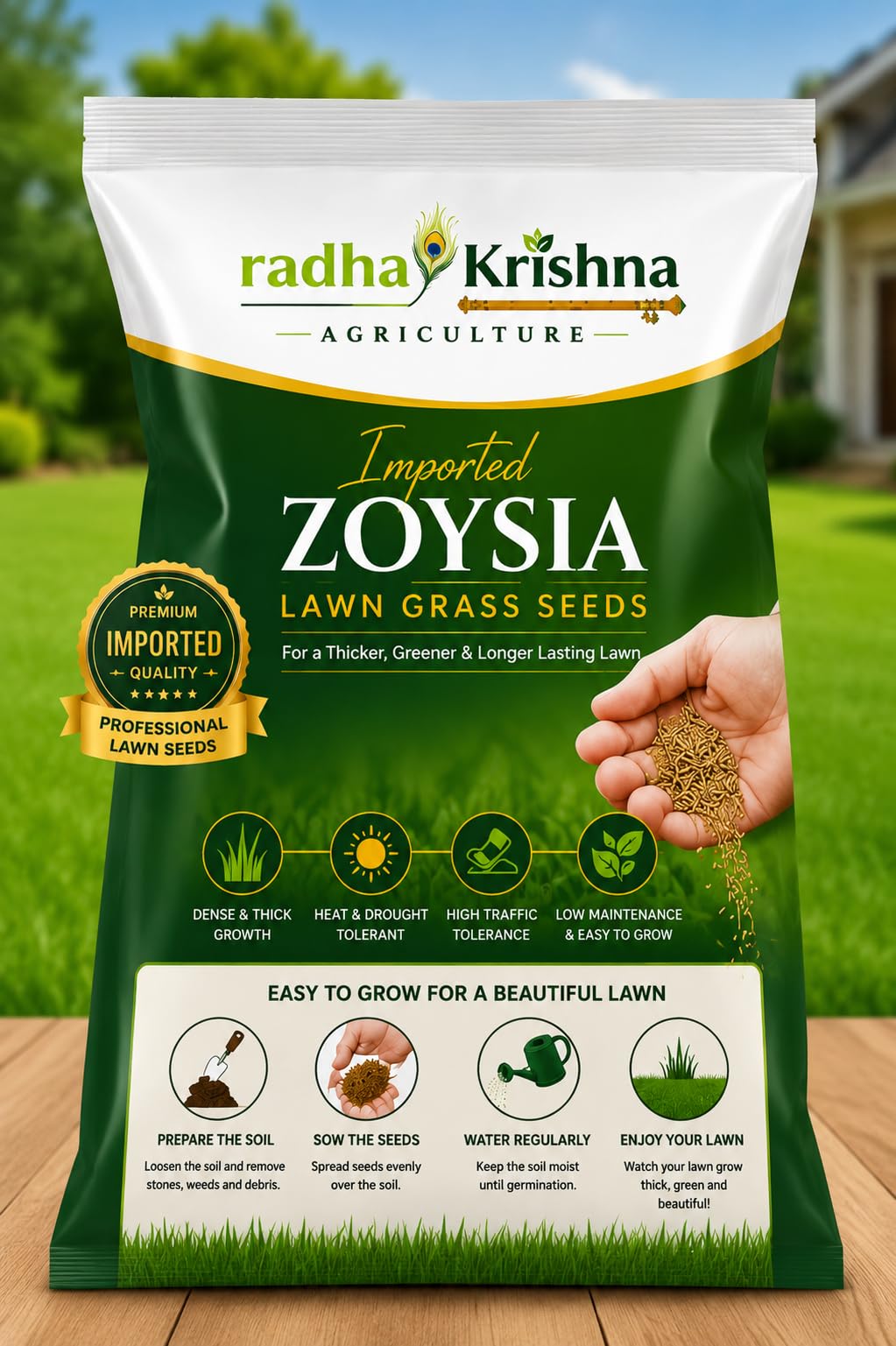 Imported Zoysia Lawn Grass Seeds for Home and Kitchen Gardening (Pack of 100 seeds)-image-25