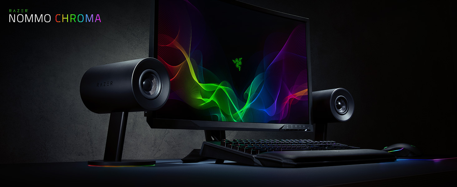 Razer Nommo Chroma - 2.0 Gaming Speakers RGB Chroma (Custom Woven