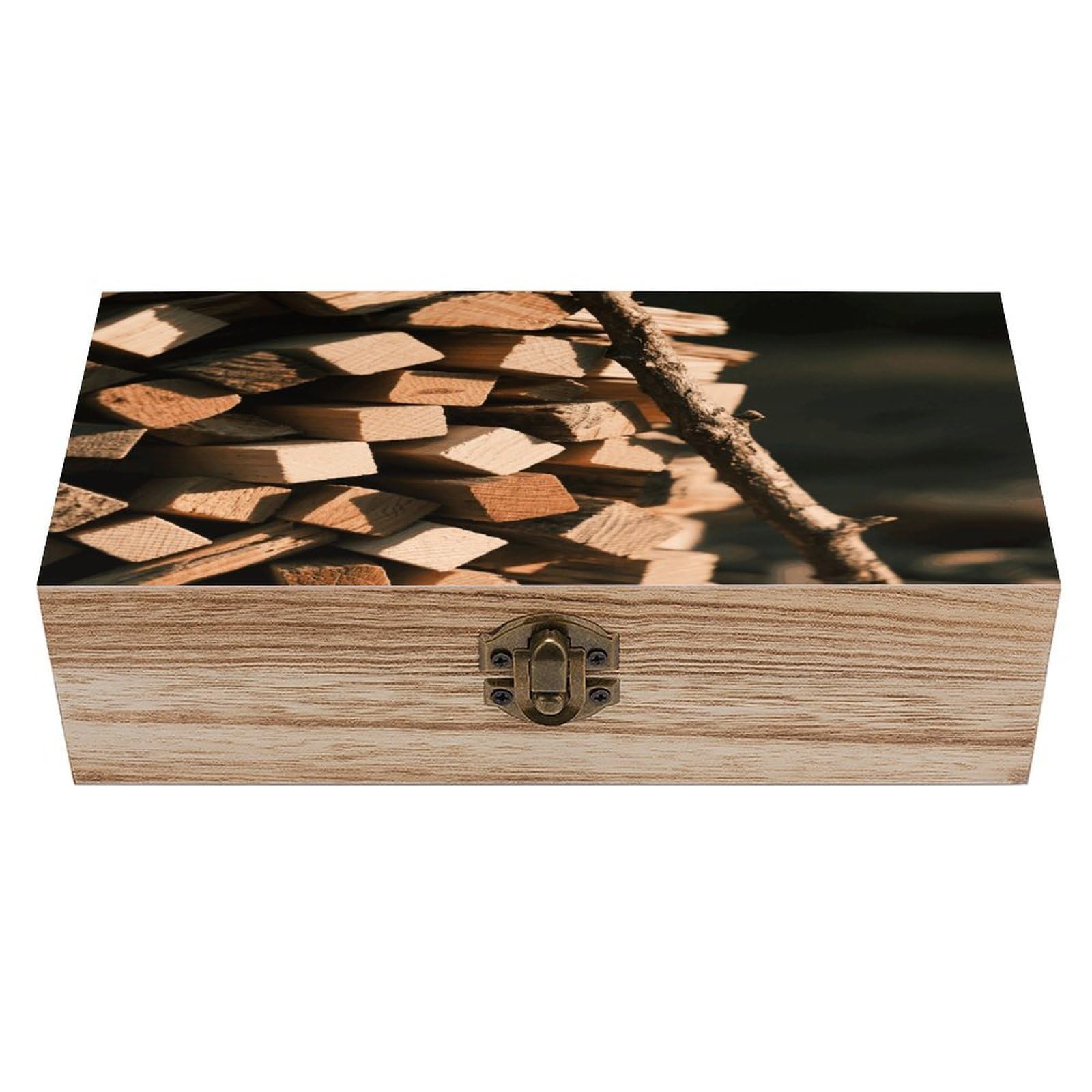 VstaDank Rustic Wood Wooden Storage Box Decorative Jewelry Case with Lids Exquisite Wood Box Letters Gifts Acacia Wood Boxes Fashion Wooden Keepsake Boxes for Men Women