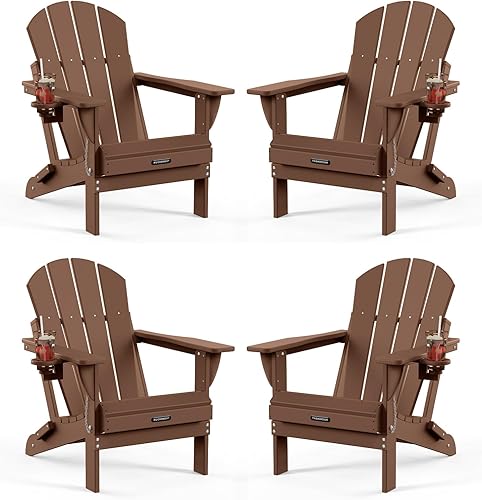 Vista 131 de MUCHENGHY Sillas Adirondack plegables, sillas de patio, sillas de césped, silla para exteriores, silla Adirondack de plástico, sillas para hoguera