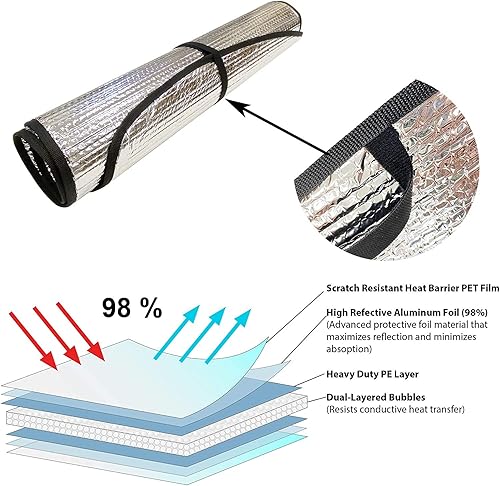 Miniatura 4 de YelloPro Parasol reflectante para parabrisas delantero personalizado para 2008 2009 2010 2011 2012 2013 Nissan Altima, 2.5-S, 3.5-SR, Coupé,