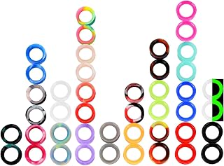 22Pairs Soft Silicone Tunnels Ear Gauges Tunnels Plugs Stretchers Expander Mix Set for Women Men 2g-3/4
