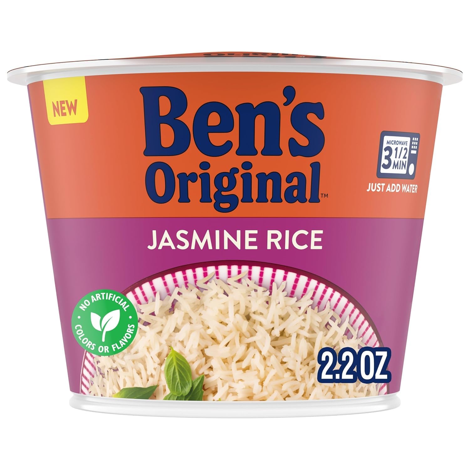 Amazon.com: BEN'S ORIGINAL Jasmine Rice Single Serve Cup, 2.2 oz