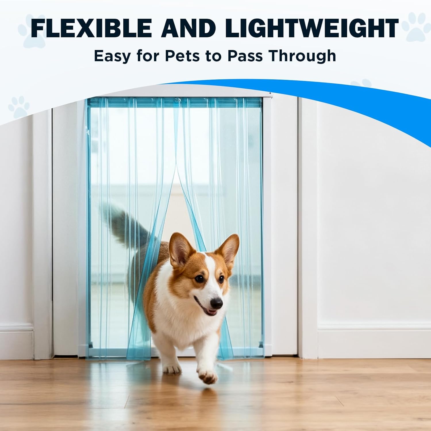 15.7 in x 4.9 ft Dog Door Replacement Flaps, Transparent Vinyl Strips for DIY Doghouse or Cat Door, Weather Resistant, Easy to Cut & Install