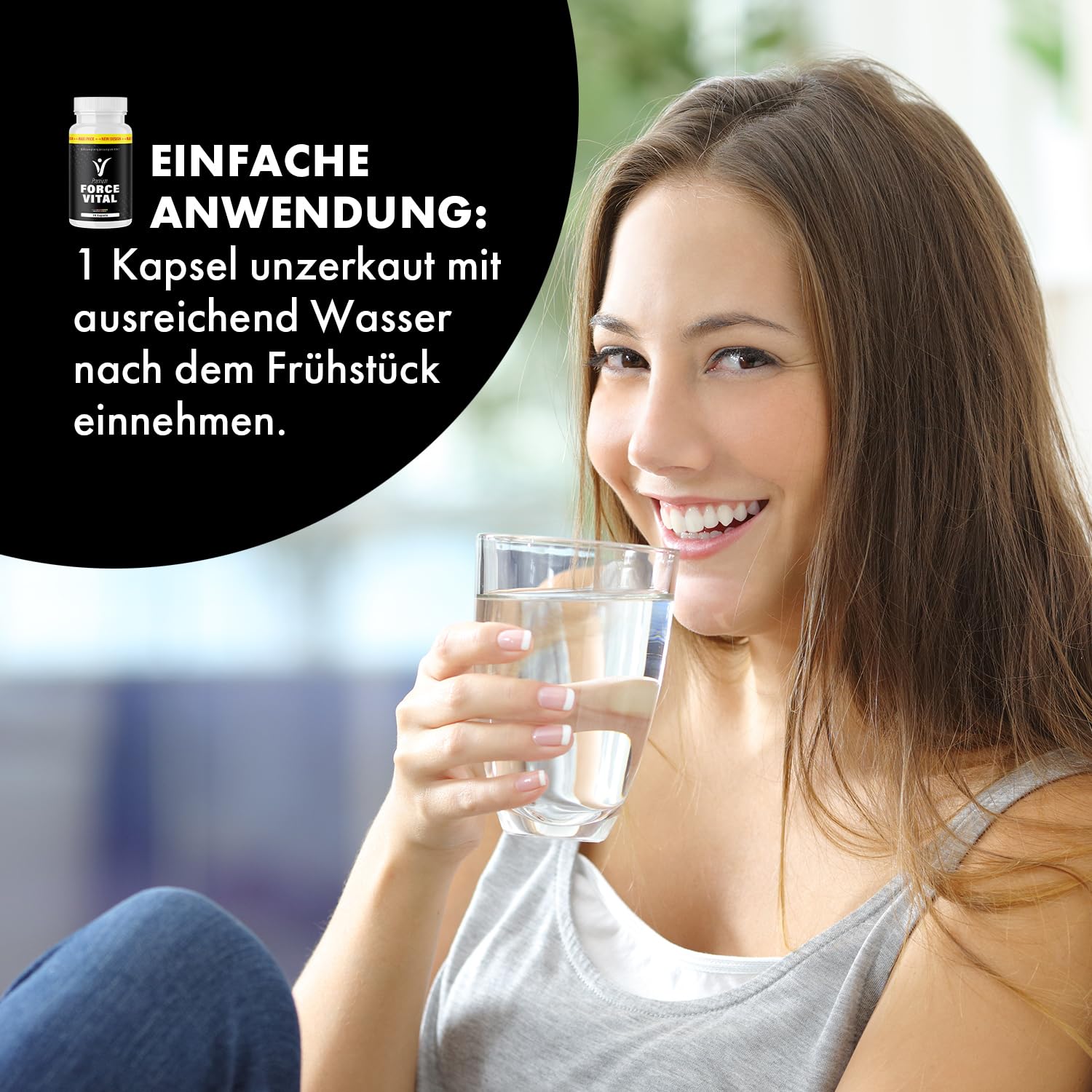 Premium Forcevital Kapseln | Einfache Anwendung | 90 Kapseln
