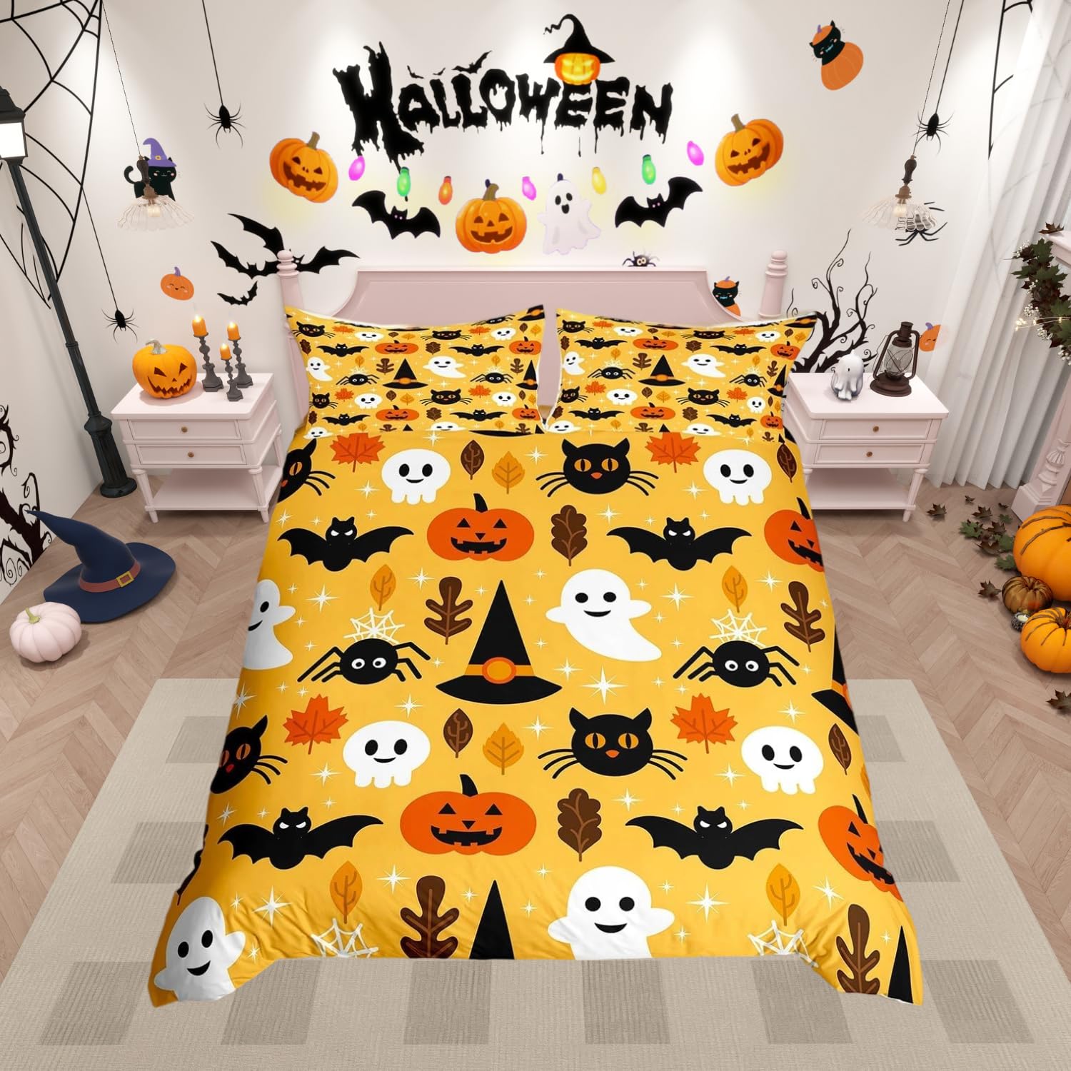Homewish Kids Halloween King Size Duvet Cover Set