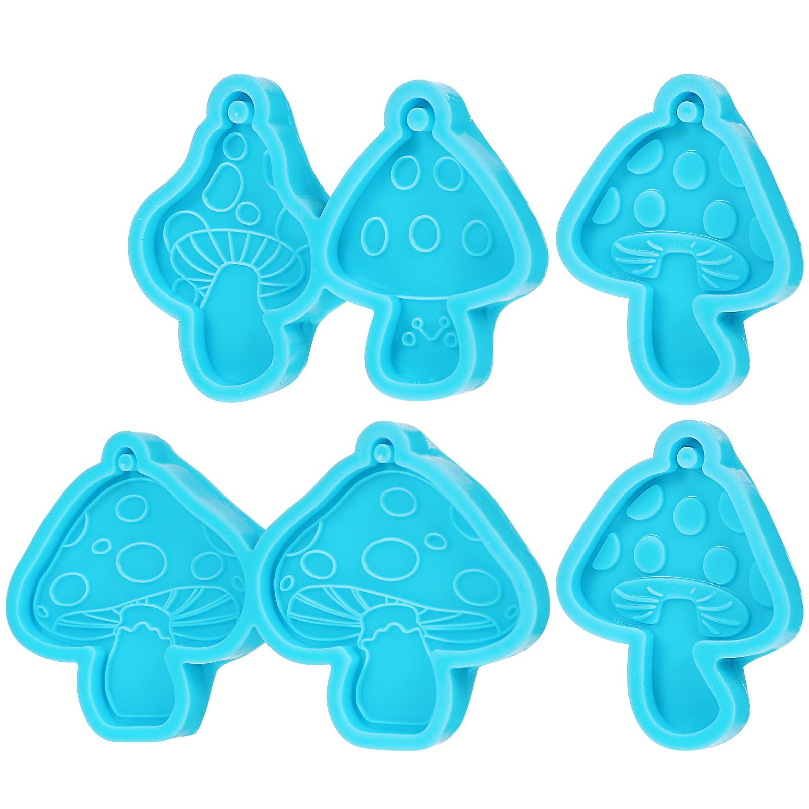 4 Pcs Mushroom Earring Silicone Molds DIY Jewelry Casting Moulds for Resin Pendant Necklace Earrings Making Supplies