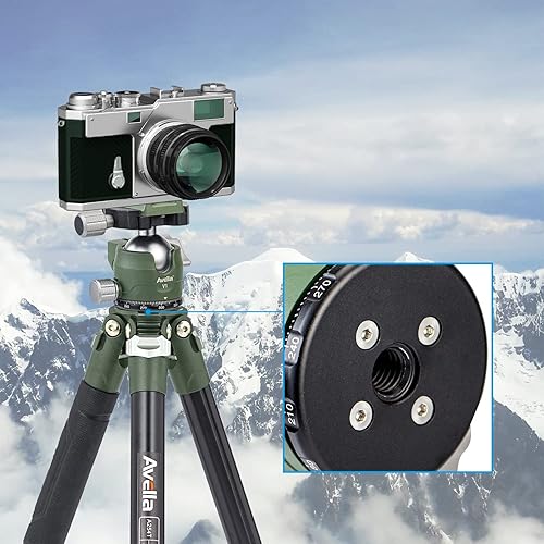 Miniatura 8 de Avella V1 - Trípode para cámara réflex digital (1.496 in), giro de 360 grados, diseño de ranura en forma de U, para cámara réflex digital Canon