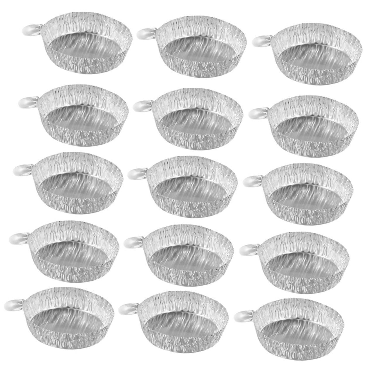 Tofficu 5 Series Platos De Pesaje De Aluminio Desechables Bandejas De Pesaje Con Asa Ingredientes Y Cocina 100 Piezas*5