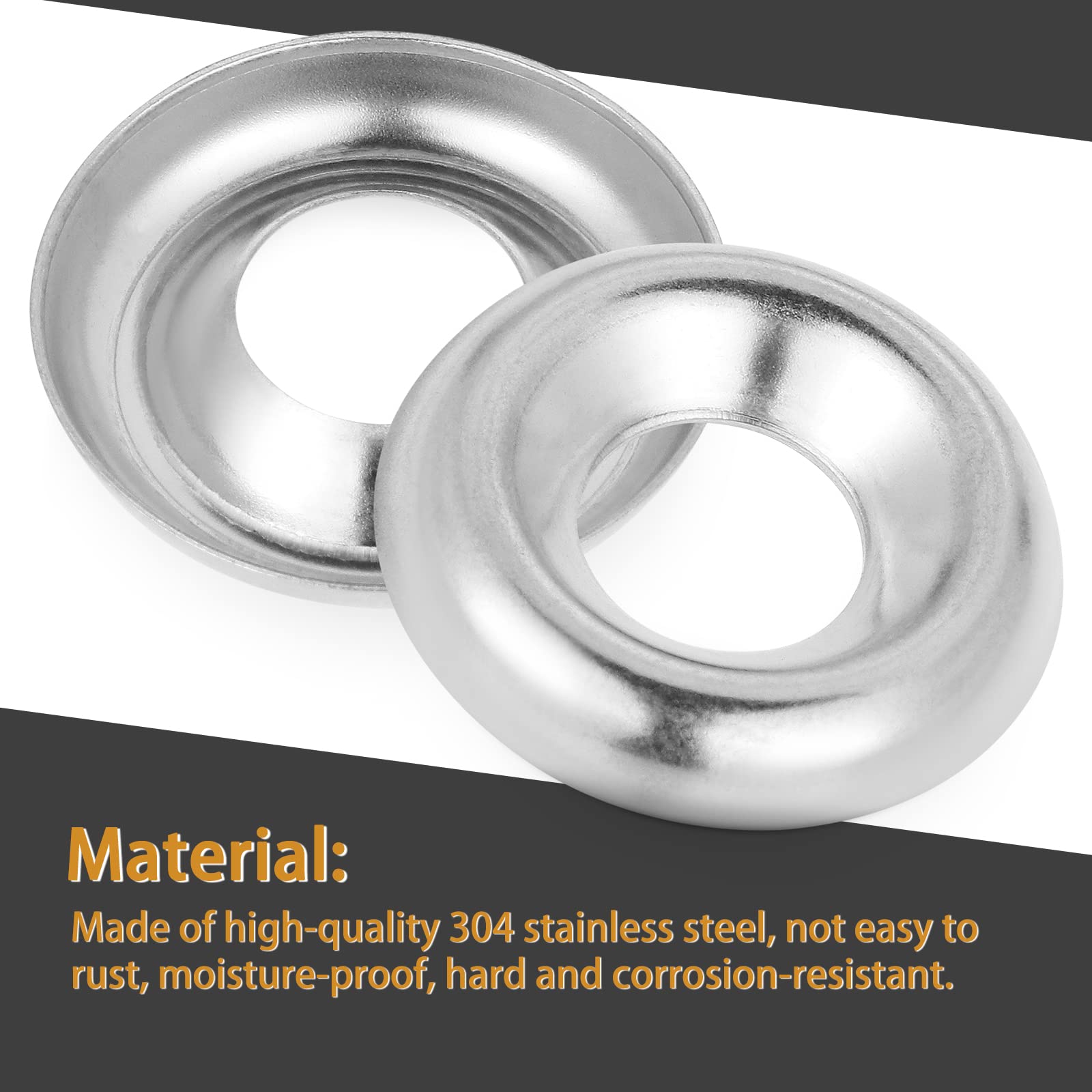 Rosette In Acciaio Inox A2 - Set 25 Pezzi Per Viti A Testa Svasata M10 - Foto 2