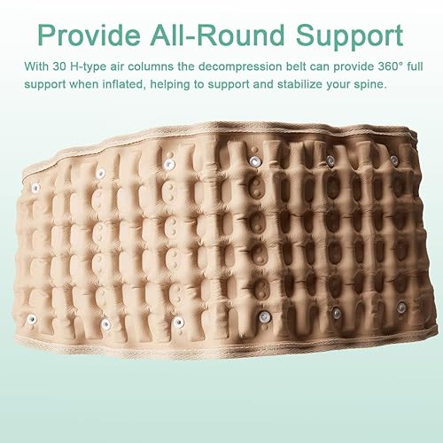 Miniatura 5 de HONGJING Cinturón de descompresión de espalda, soporte lumbar para alivio del dolor de espalda, dispositivo de tracción de espalda baja, talla única