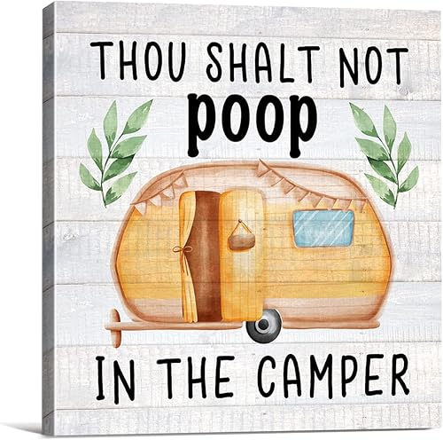 Divertido lienzo impreso en lienzo de campamento para pared, decoración rústica de campista, letrero de pintura, póster rústico para decoración del disponible en Yaxa Peru